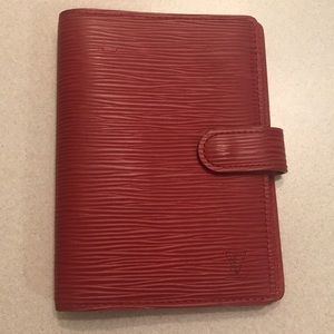 Louis Vuitton Small Agenda in Red Epi